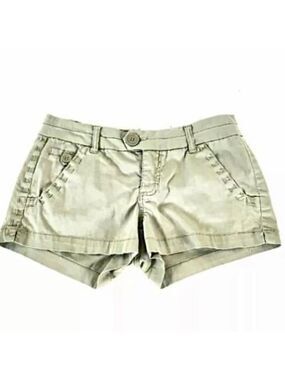 Low rise Micro Mini Freestyle Revolution Tan Khaki Shorts